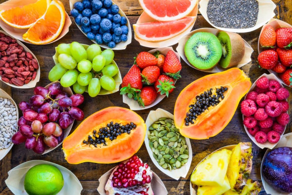 variety of fruits
